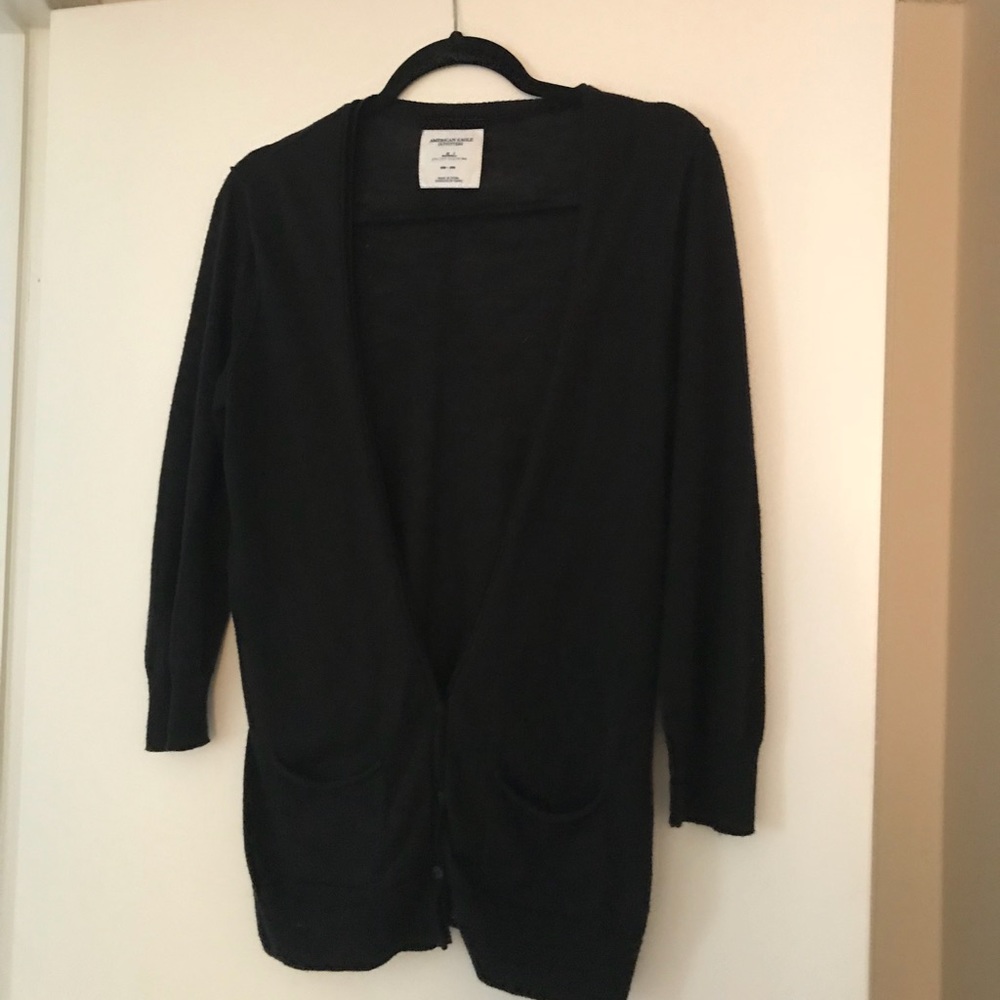 Black cardigan
